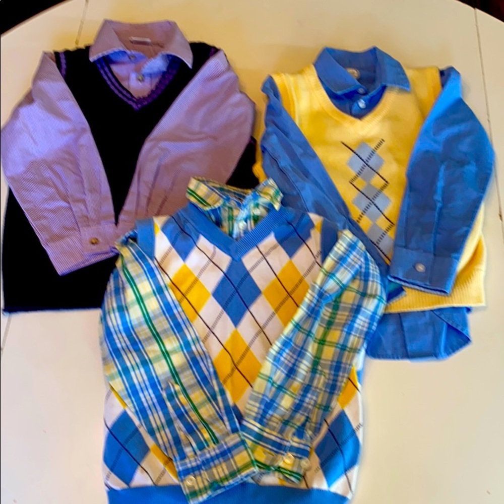 Boys shirts and vest sets size 6